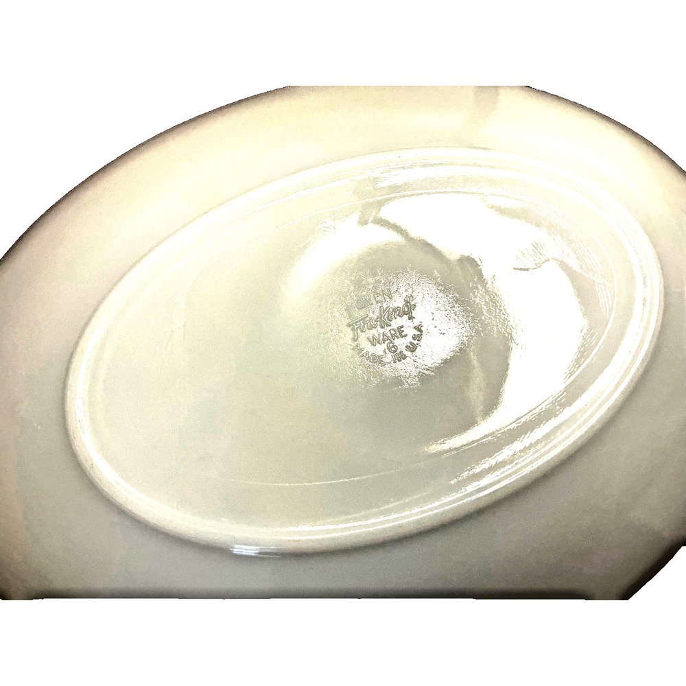FIRE KING Serving Plate Golden Wheat Pattern Milk Glass Platter 12" x 9" Vintage - Picture 4 of 4